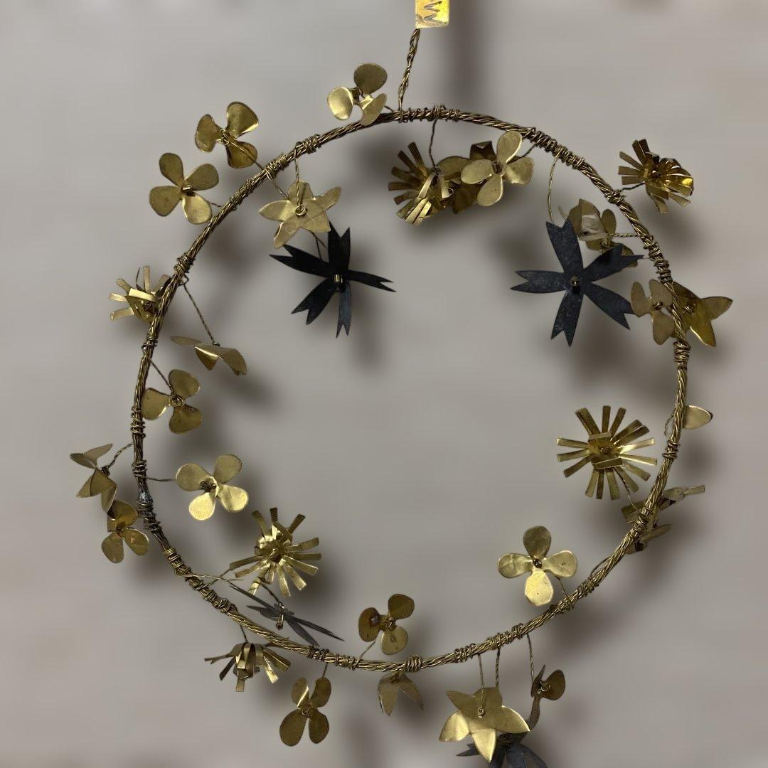 Walther&Co リース　オーナメント 金色の花　クリスマス