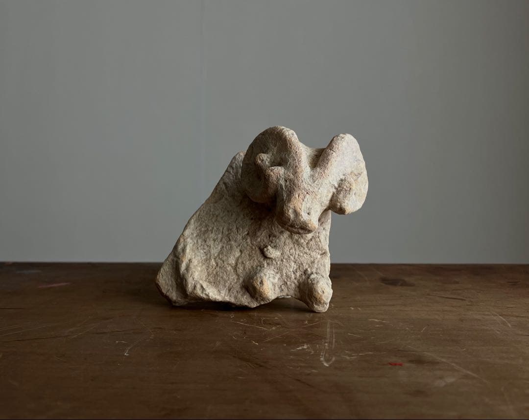 【美しい、、古代中国の羊像 新石器時代後期頃 前3000～2000年】骨董発掘