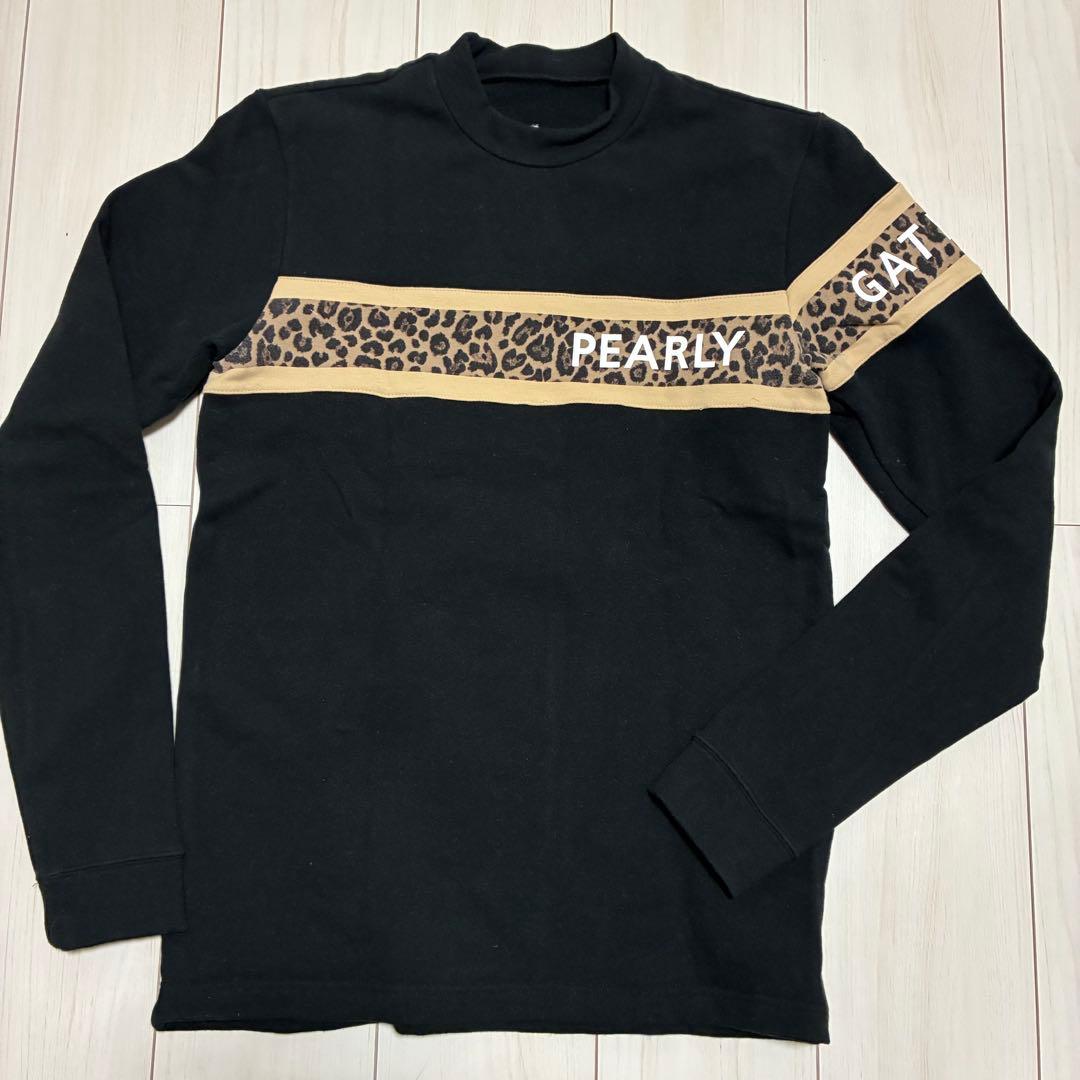 PEARLY GATES モックネック レオパード柄 プルオーバー