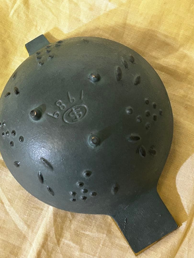 1989年製 石黒 鏘ニ 作 青銅製 手付 香炉「南天」