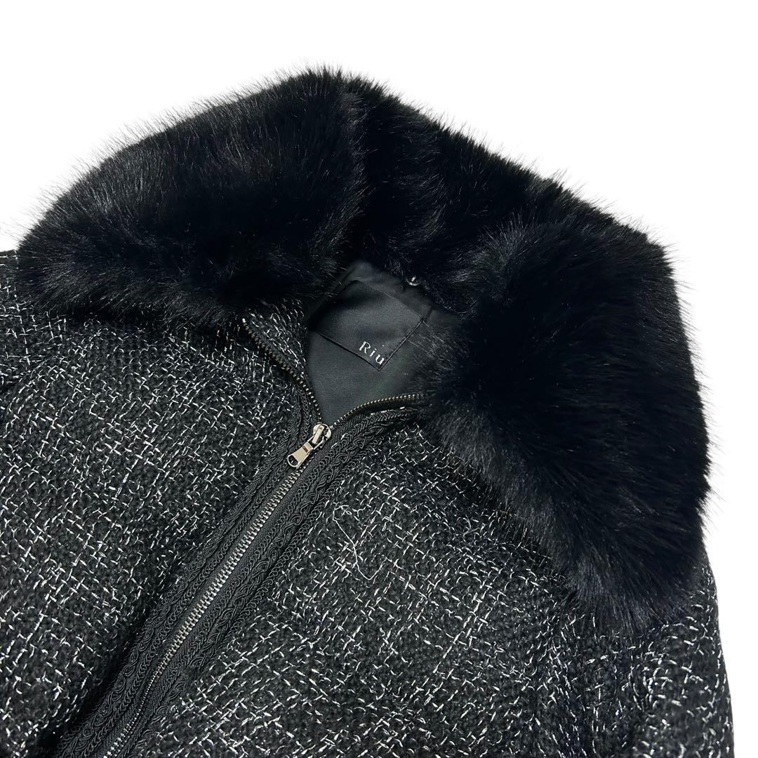 Riu Tweed down coat ツイードダウンコートRちゃん