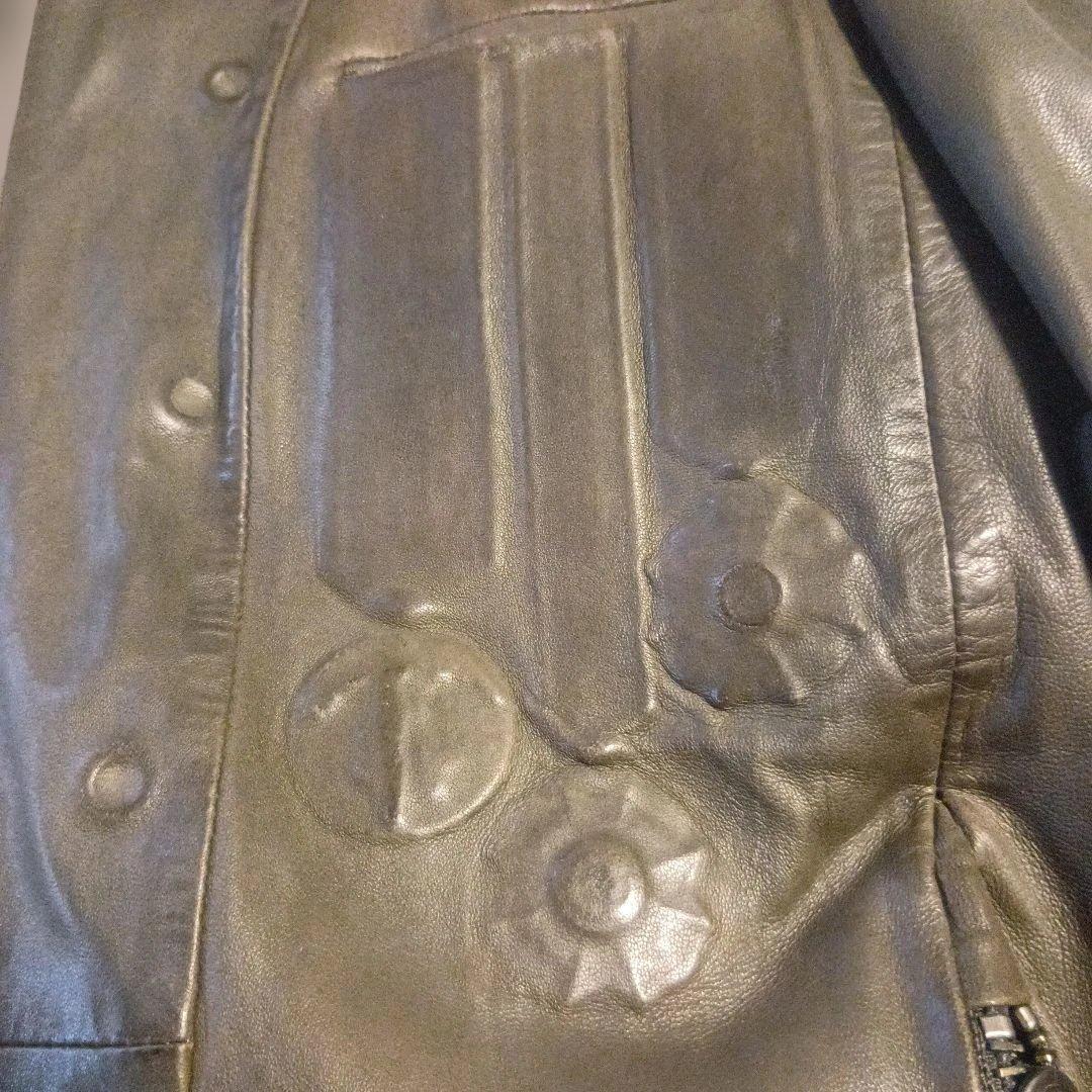 普*9様 DIESEL　ブラックゴールド　 カーキー レザージャケット