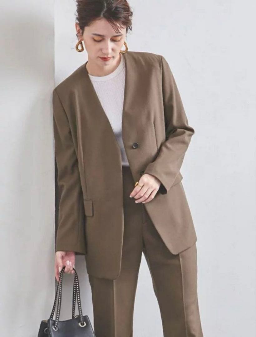 入学式に！ユナイテッドアローズ ノーカラージャケットとパンツセット 36サイズ