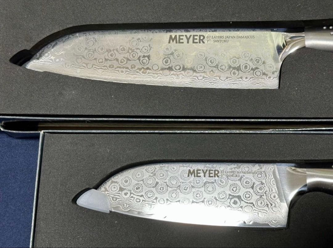MEYER マイヤー／三徳包丁 ダマスカス鋼 18cm・13cm 2本セット