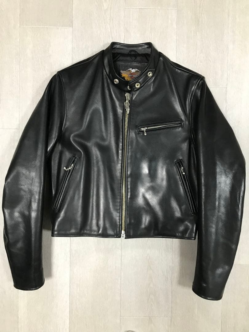 ハーレーダビッドソン　シングルライダース　 革ジャン　ライダースジャケット　xs