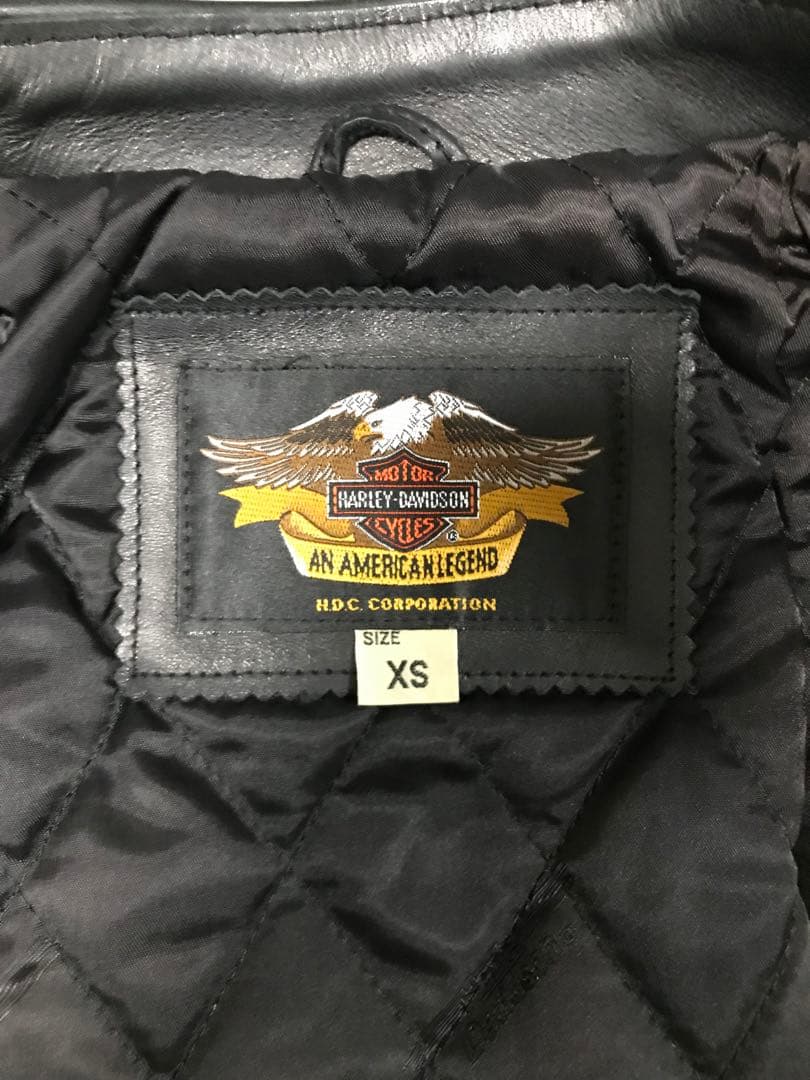 ハーレーダビッドソン　シングルライダース　 革ジャン　ライダースジャケット　xs