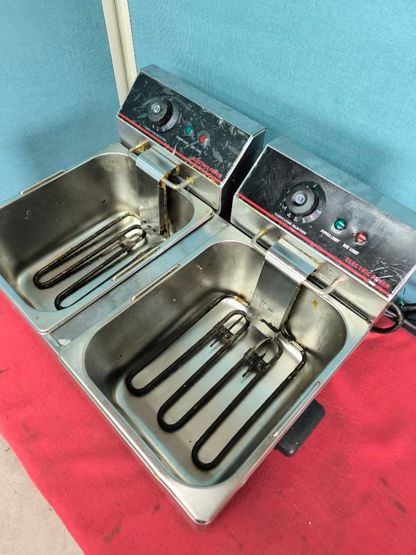 ダイシン　二槽式電気フライヤー　6Lｘ2　　卓上ミニフライヤー　FL-DS6W