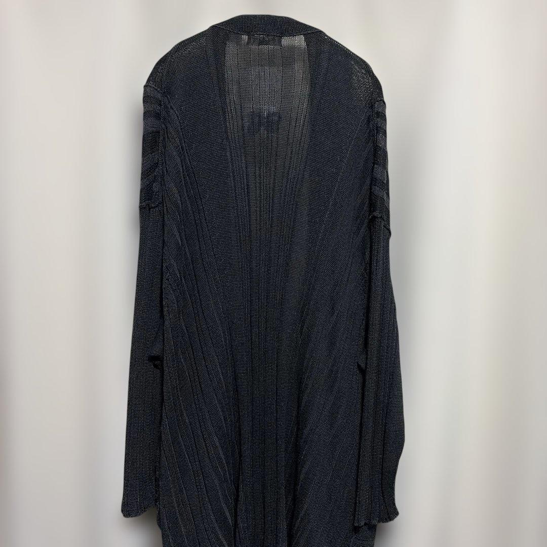 【タグ付き】21AW Yohji Yamamoto リネン混 ロングカーディガン