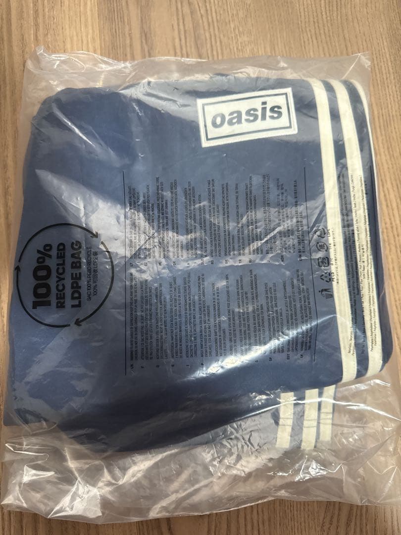 【新品】oasis×adidas トラックパンツ Lサイズ ZS134 ネイビー