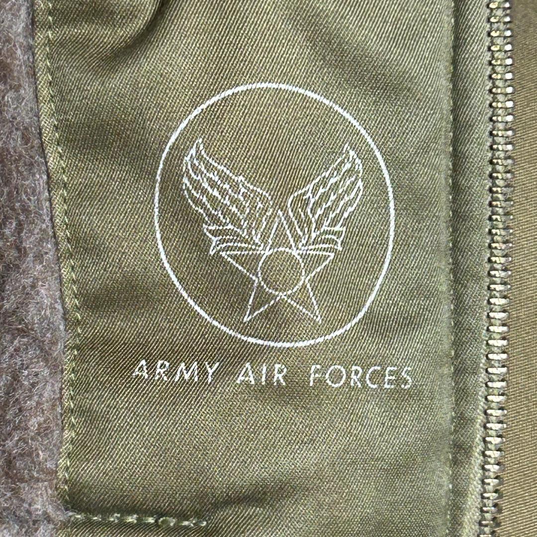 美品　リアルマッコイズ　B-10　フライトジャケット　ムートン襟　アルパカ