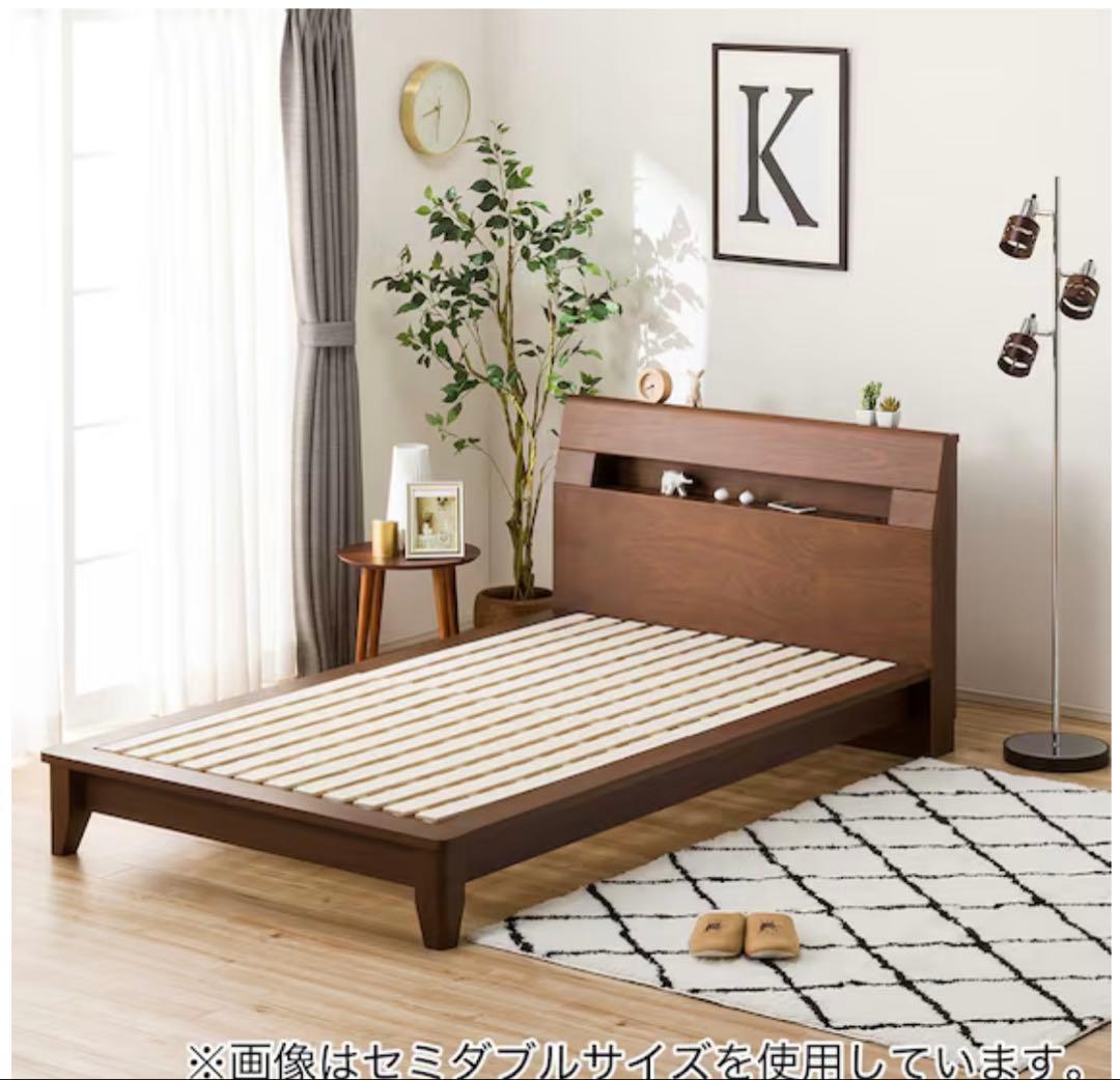 【18日16時まで出品】すのこクイーンベッドフレームブラウン