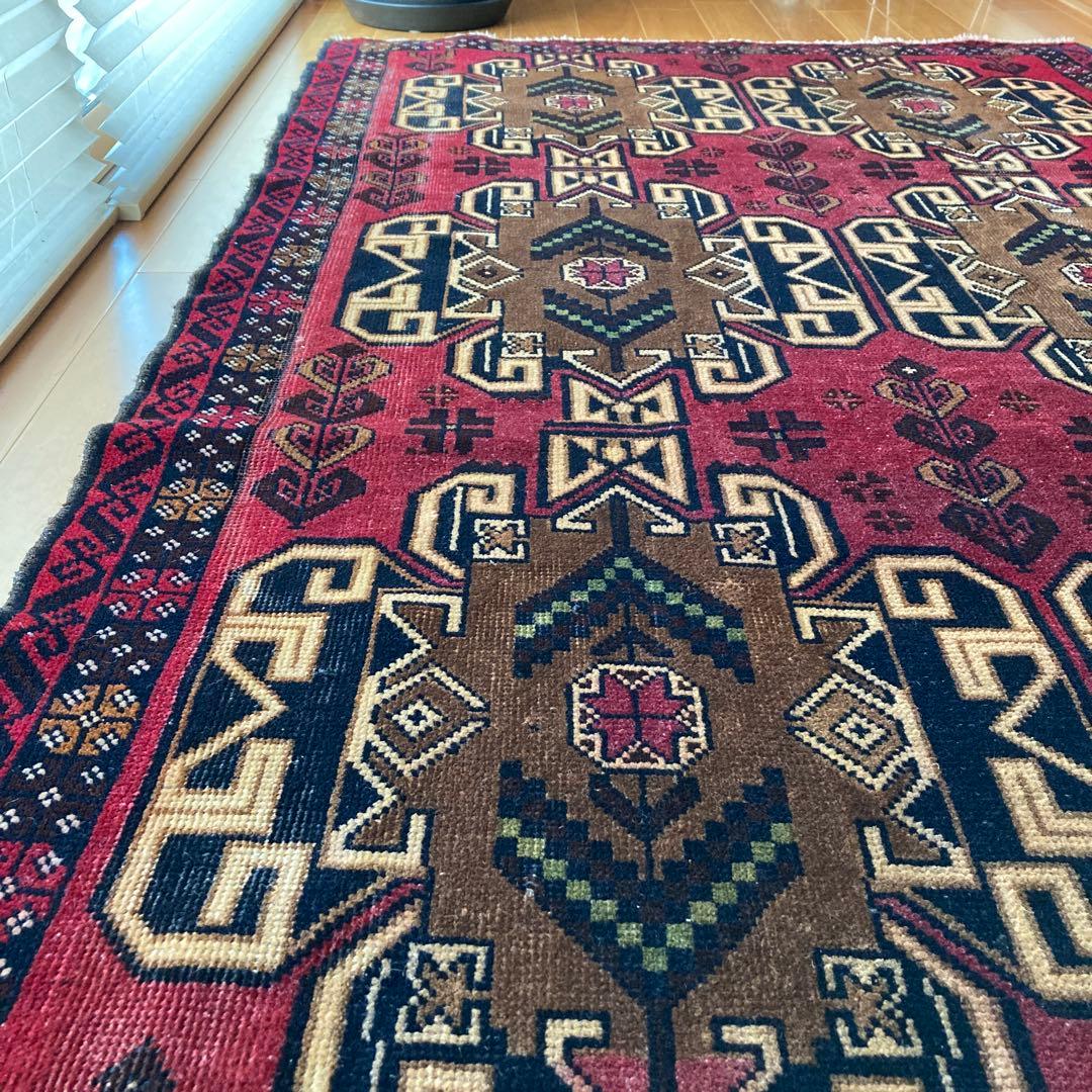 ヴィンテージラグ　トライバルラグ　バルーチ　大判