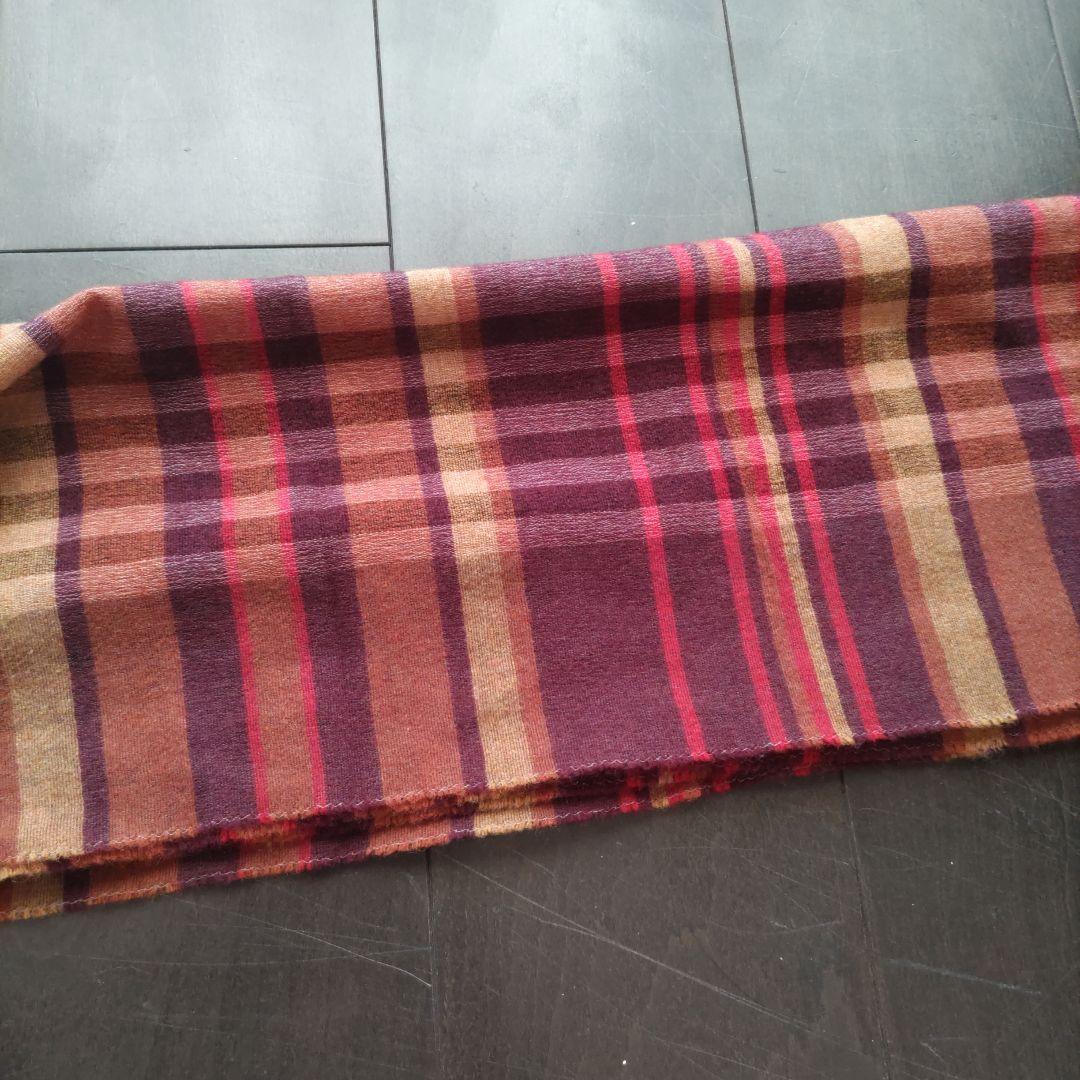 【新品未使用】ヴィヴィアンウエストウッド チェック マフラー オーブ刺繍 薄手