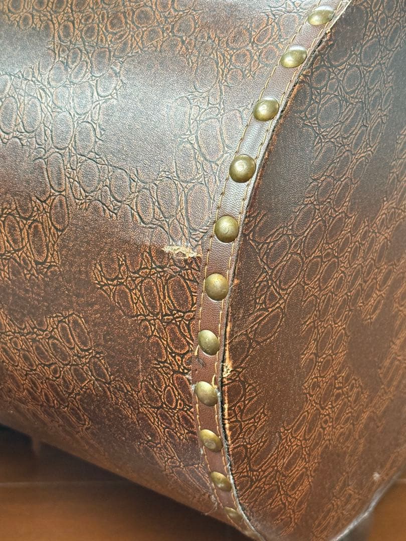 アンティーク調おしゃれオットマン【収納付】