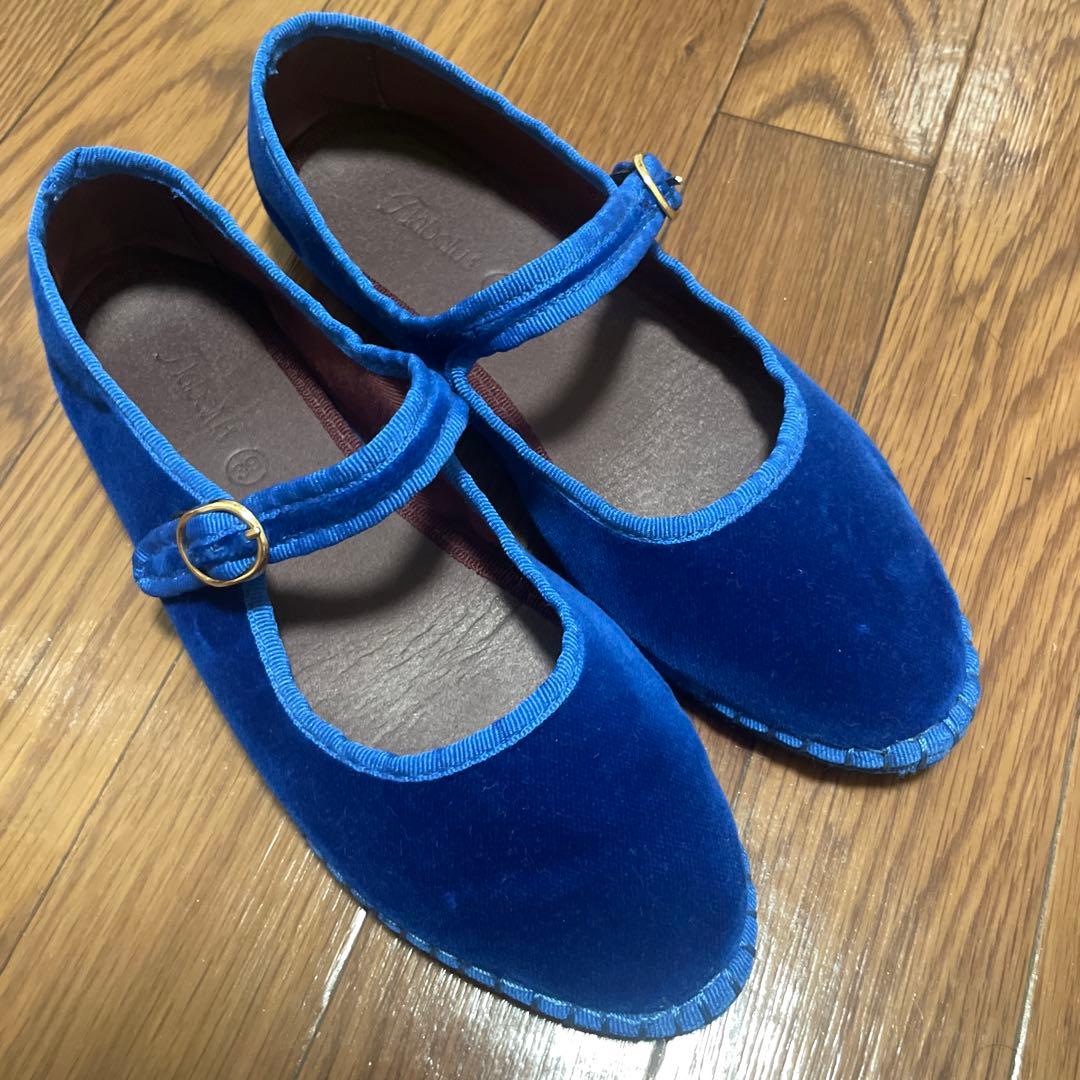 Flabelus＞MARY JANE/シューズ　ブルー39サイズ