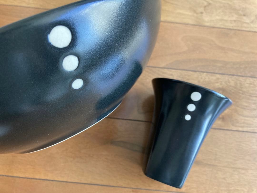 おしゃれ　サラダボウル　コップ　白　黒　セット　パスタ　和モダン食器　ペアセット