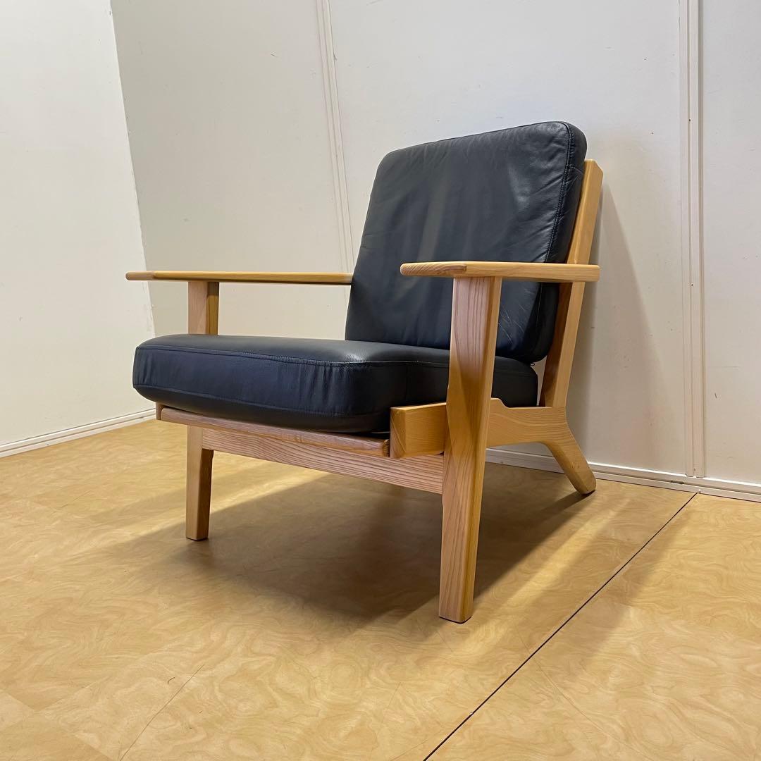 ウェグナー GE290① リプロダクト 革 レザー ソファ チェア 椅子 1人掛