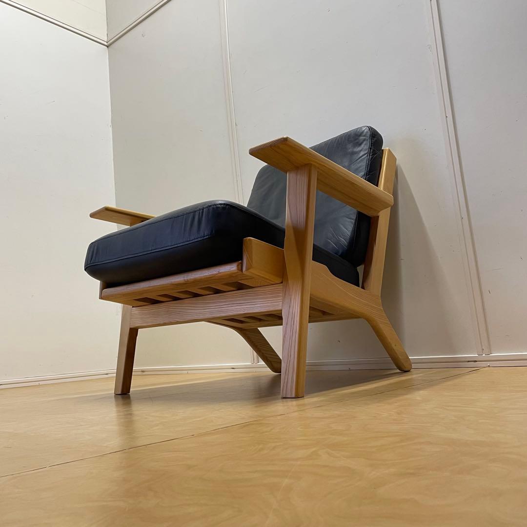 ウェグナー GE290① リプロダクト 革 レザー ソファ チェア 椅子 1人掛