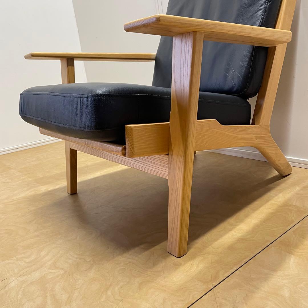 ウェグナー GE290① リプロダクト 革 レザー ソファ チェア 椅子 1人掛