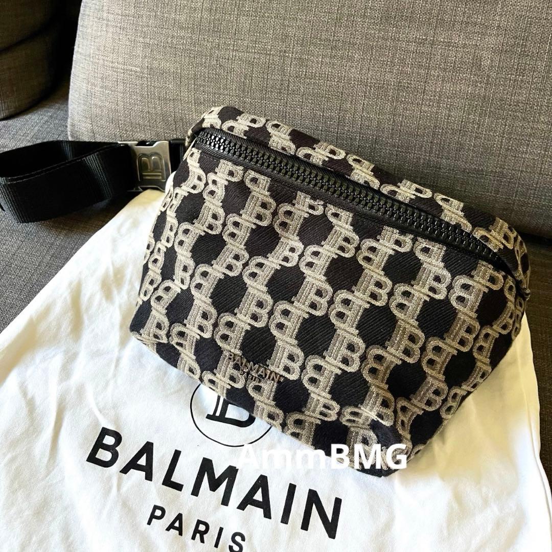 ☆*様 BALMAIN 正規品 新品　ロゴ ボディバッグ　ウエストポーチ　モノグ