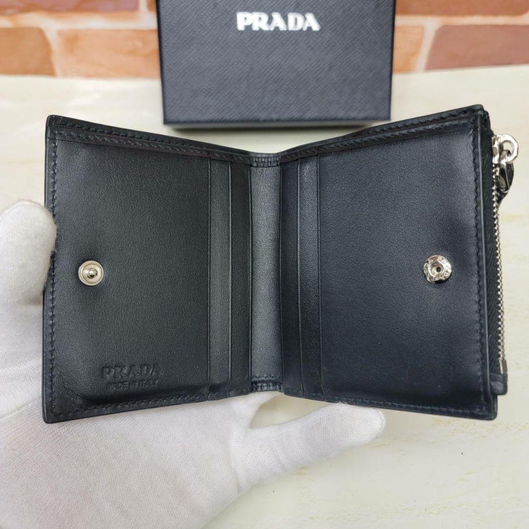 現行モデルほぼ未使用PRADA☆鑑定済☆ヴィッテロダイノ2ML049 プラダ財布