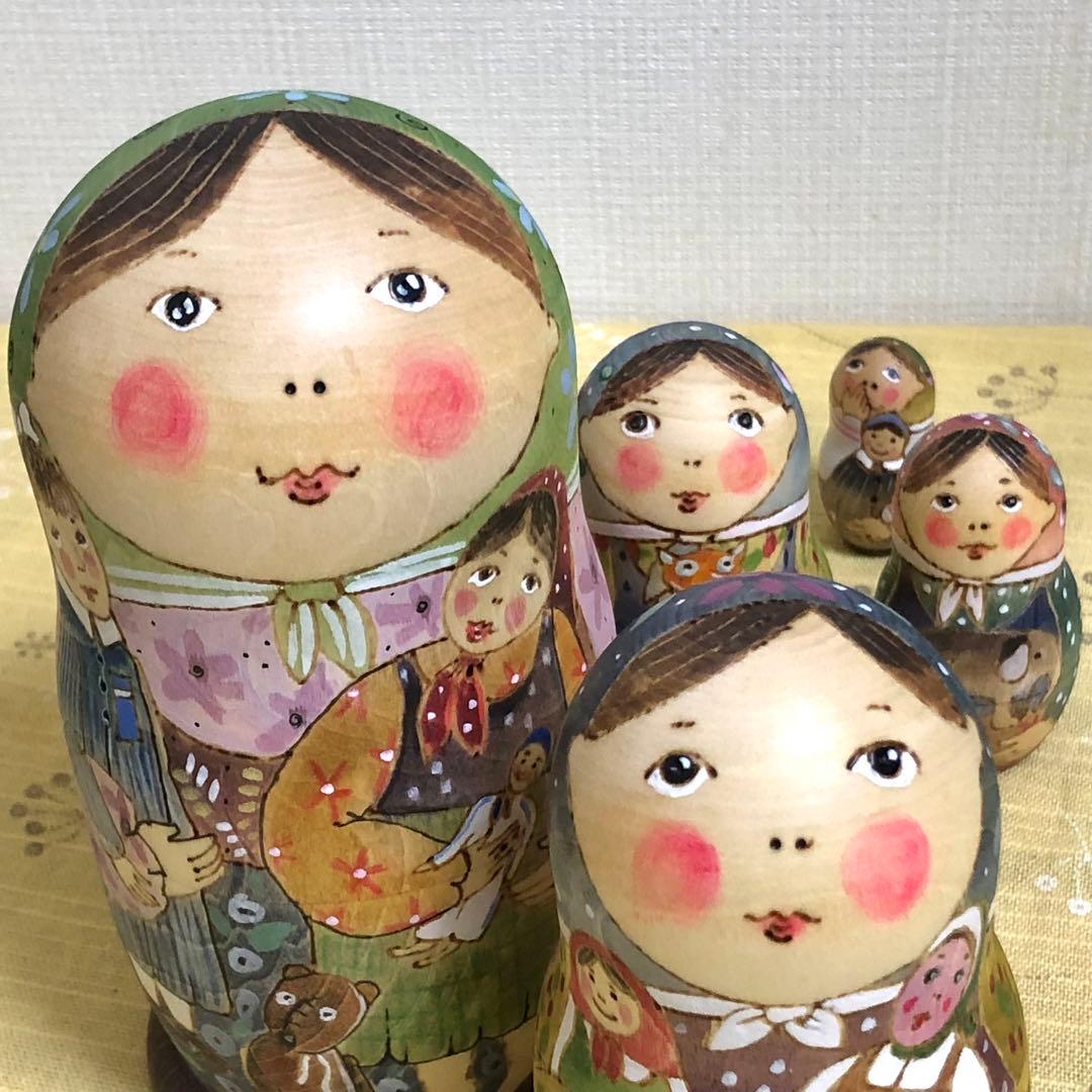 マトリョーシカ　作家もの　レトロ　おもちゃ　ロシア雑貨