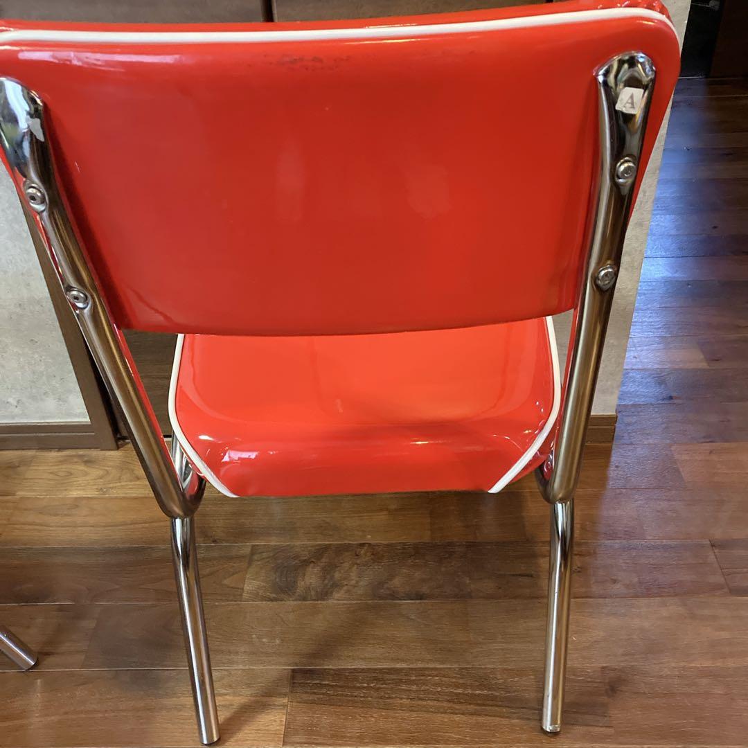 美品✨️ ①アメリカンダイナー ヴィンテージ調 チェア ２脚セット 送料無料