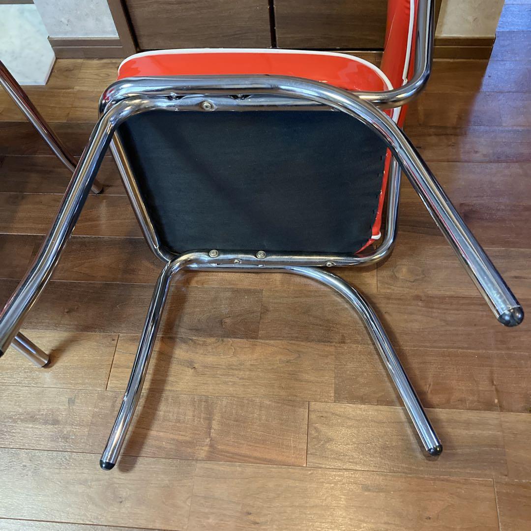 美品✨️ ①アメリカンダイナー ヴィンテージ調 チェア ２脚セット 送料無料