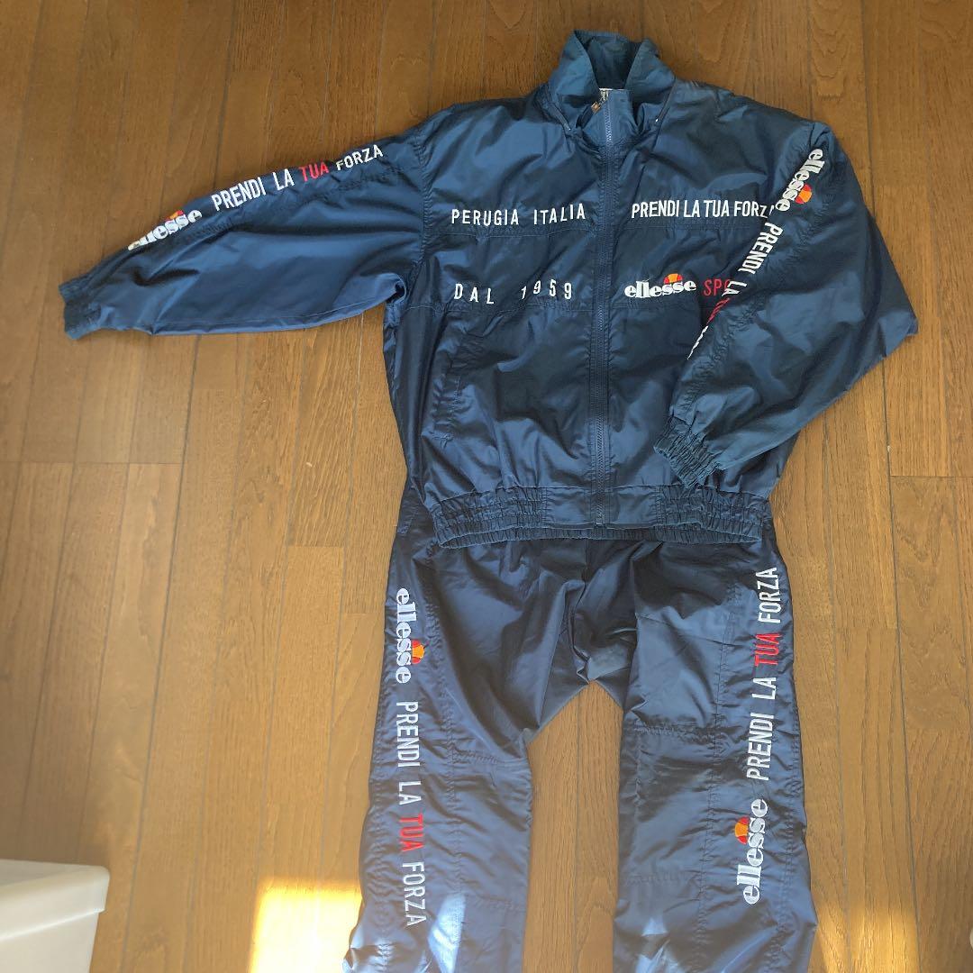 ellesse ウィンドブレーカー ネイビー Lサイズ 上下セット