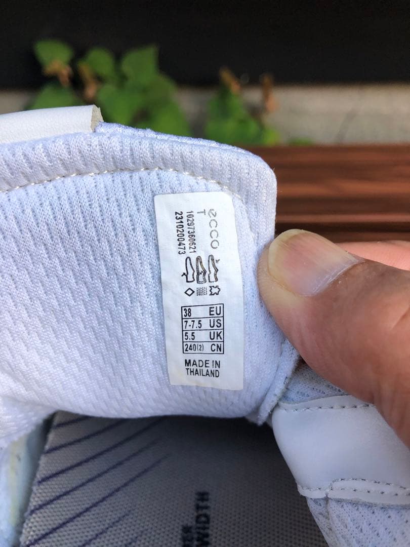 371番 美品ECCO ゴルフシューズ 38 24.0cmスパイクレス