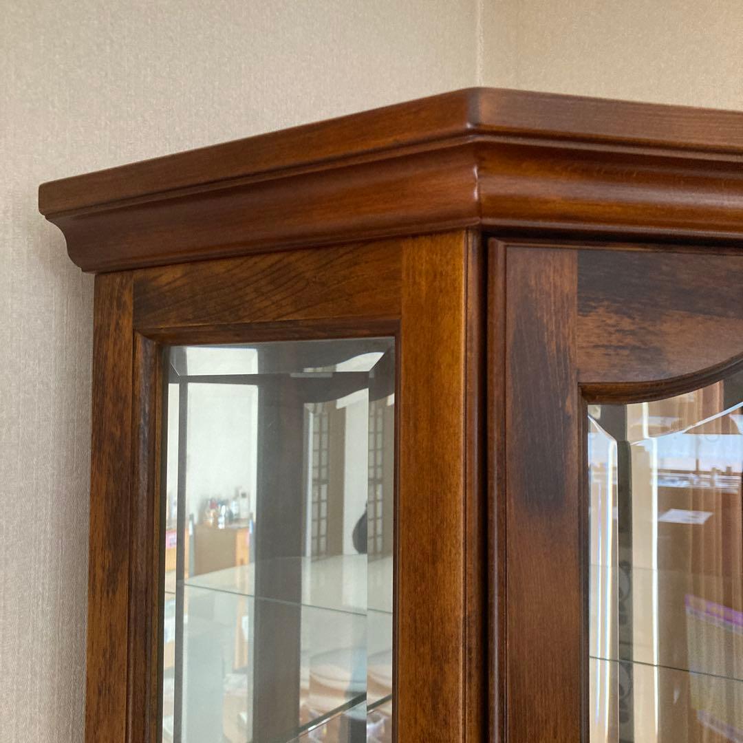 karimoku ガラスキャビネット 2段式