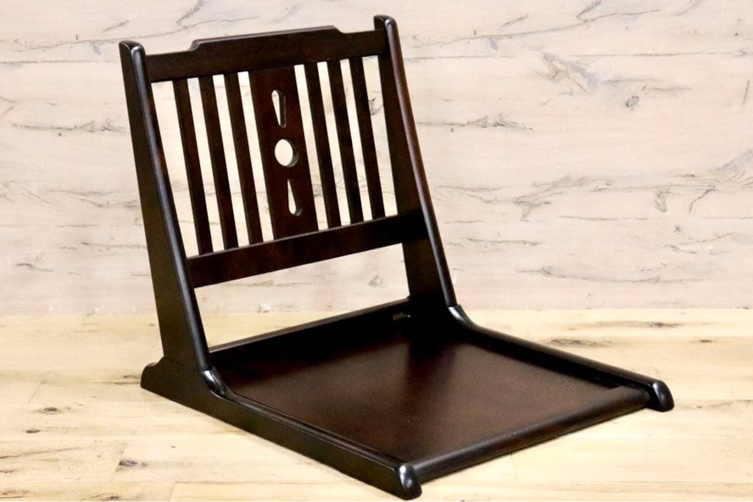 GMIK99B○北海民芸家具 座椅子 折り畳み椅子 樺材 民藝 和家具 和モダ