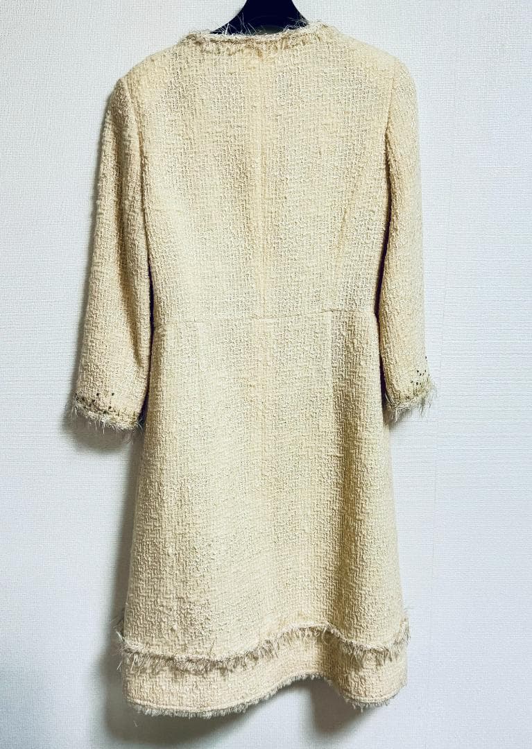 ルネRene　TISSUE　フランス製生地　ツィードワンピース　コート可能