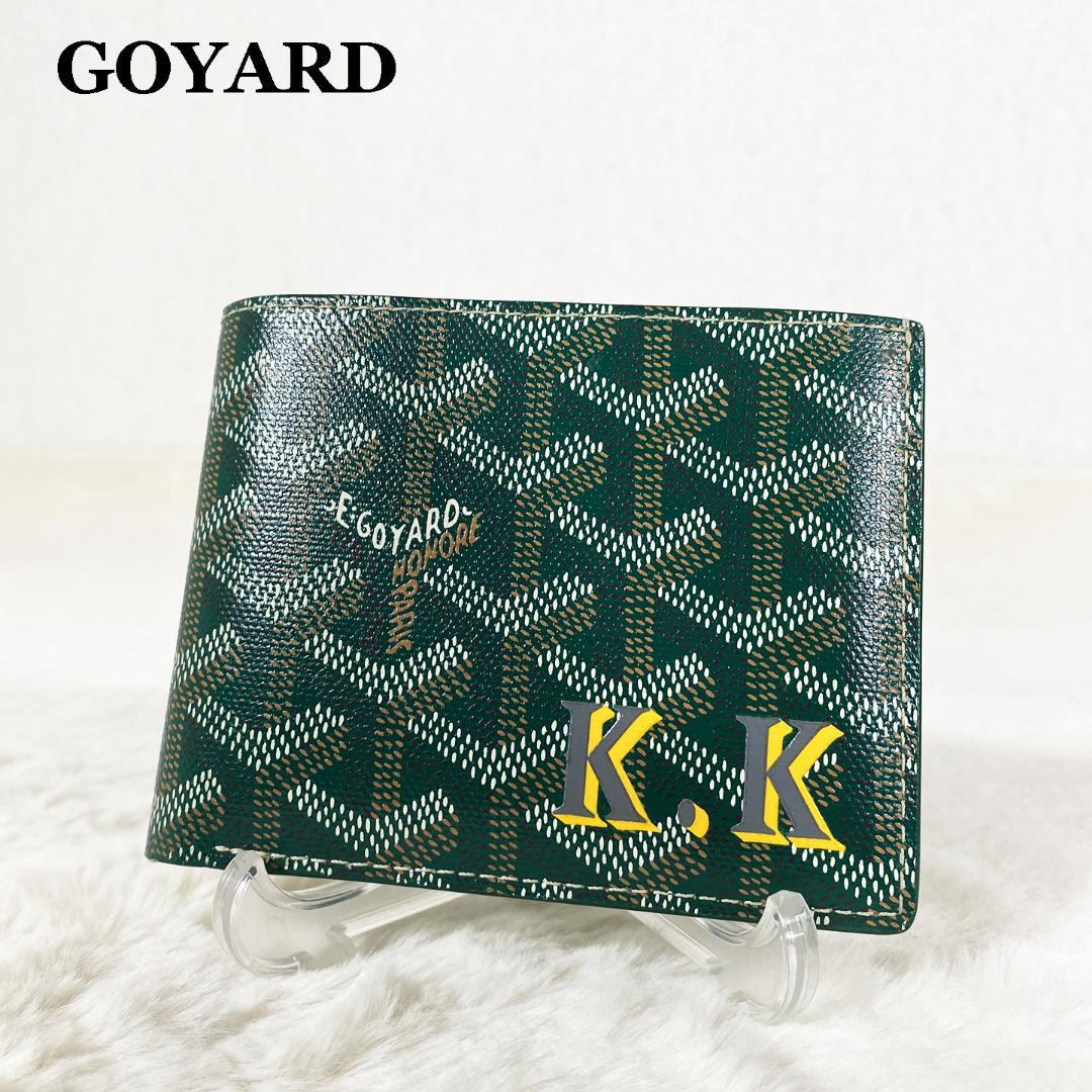 未使用近 GOYARD ヴィクトワール ウォレット 二つ折り財布 グリーン