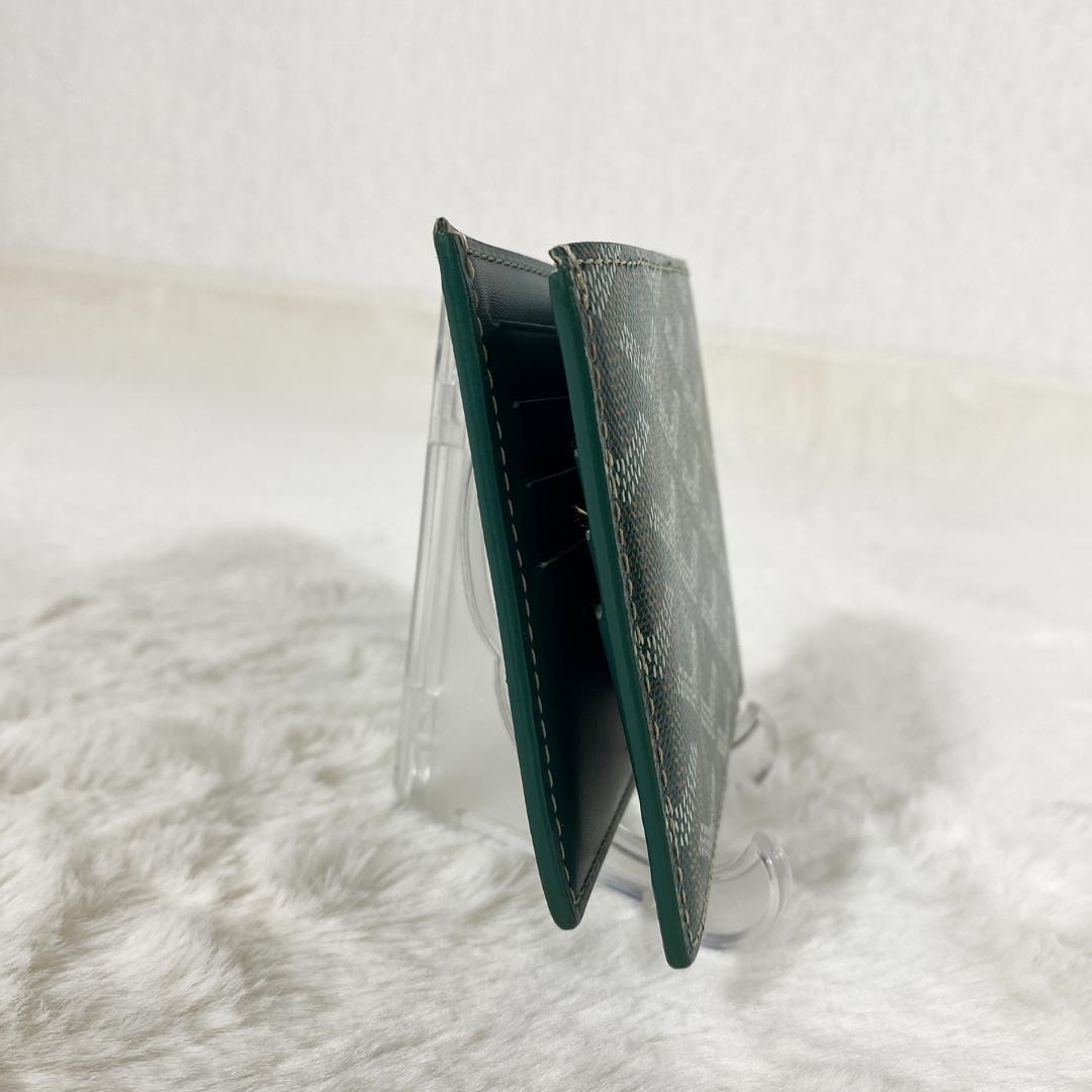 未使用近 GOYARD ヴィクトワール ウォレット 二つ折り財布 グリーン