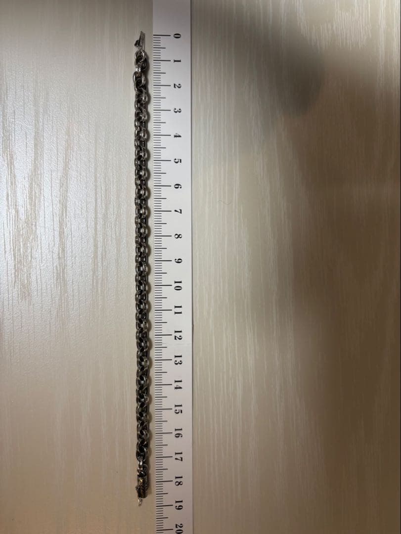 ※T【クロムハーツ】ペーパーチェーンブレスレット　7インチ
