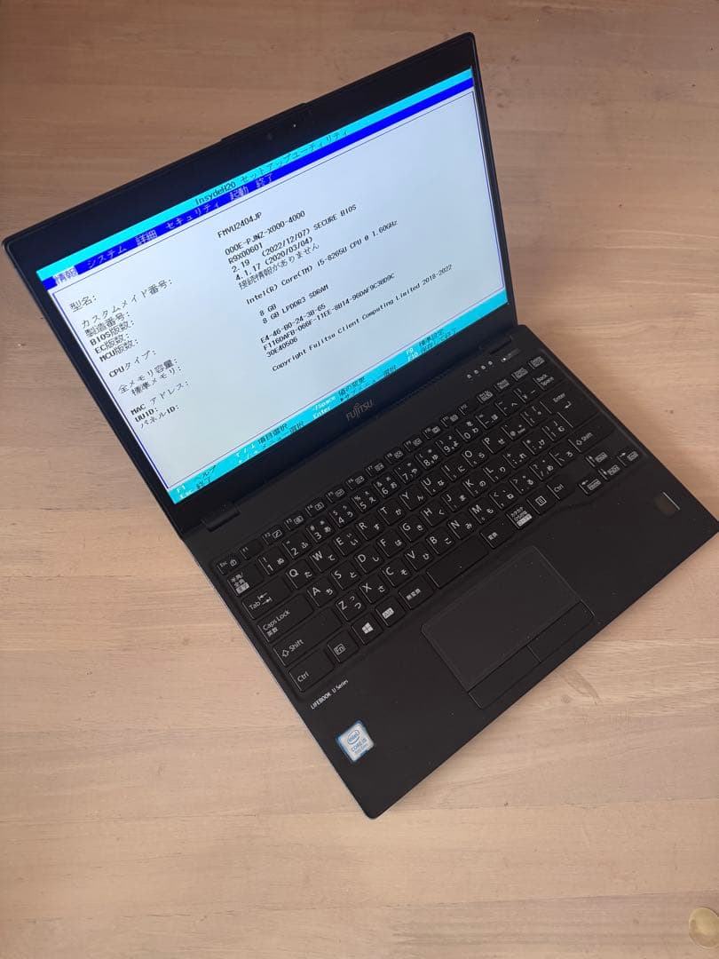 LIFEBOOK U939/BX i5-8265U メモリ8G ジャンク