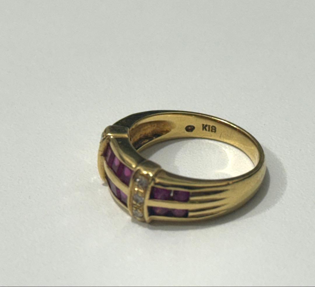 k18 ルビー12号リング♪