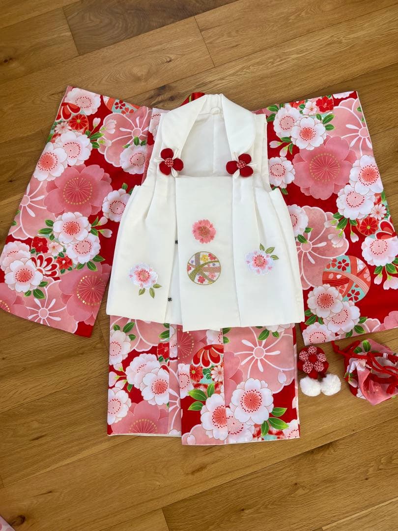 【三歳】七五三のお着物セット