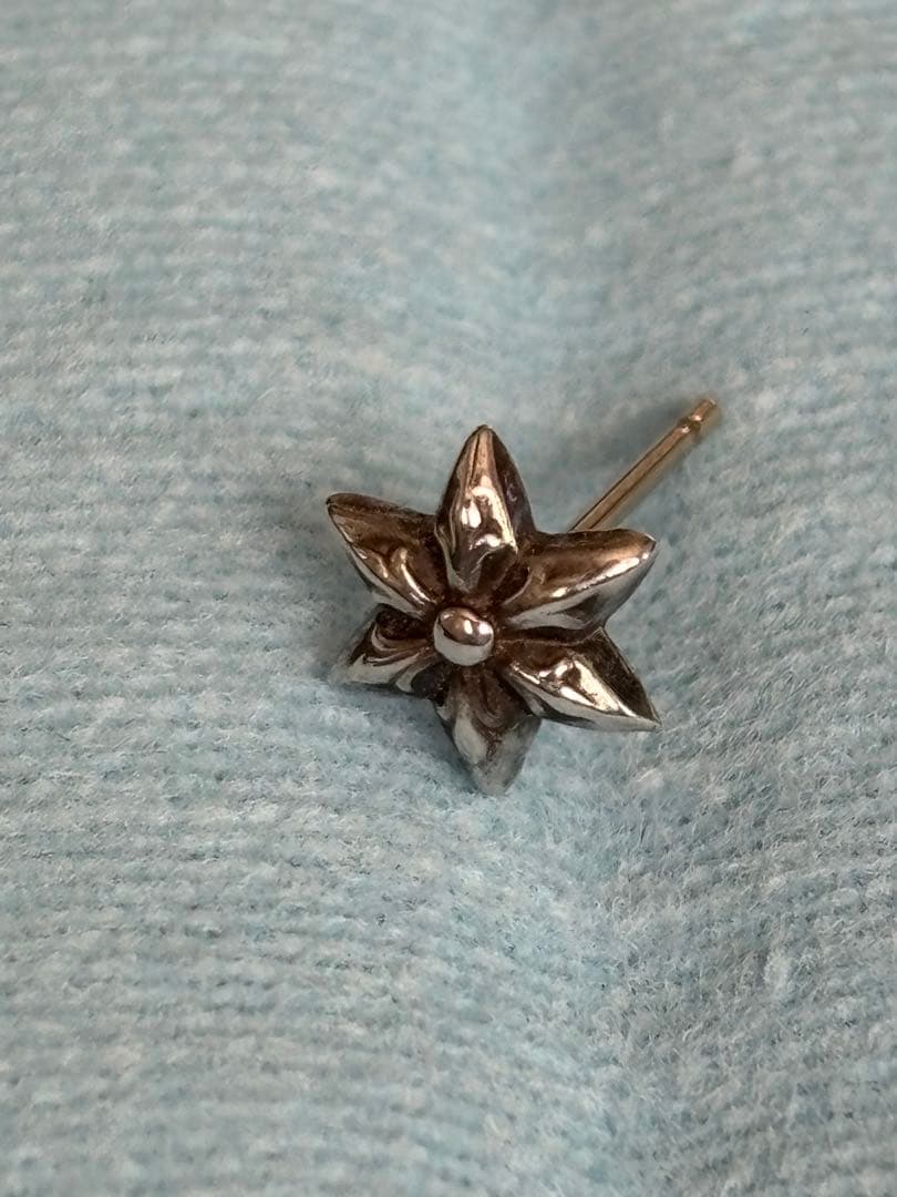 シルバー 花形 ピアス 片耳用