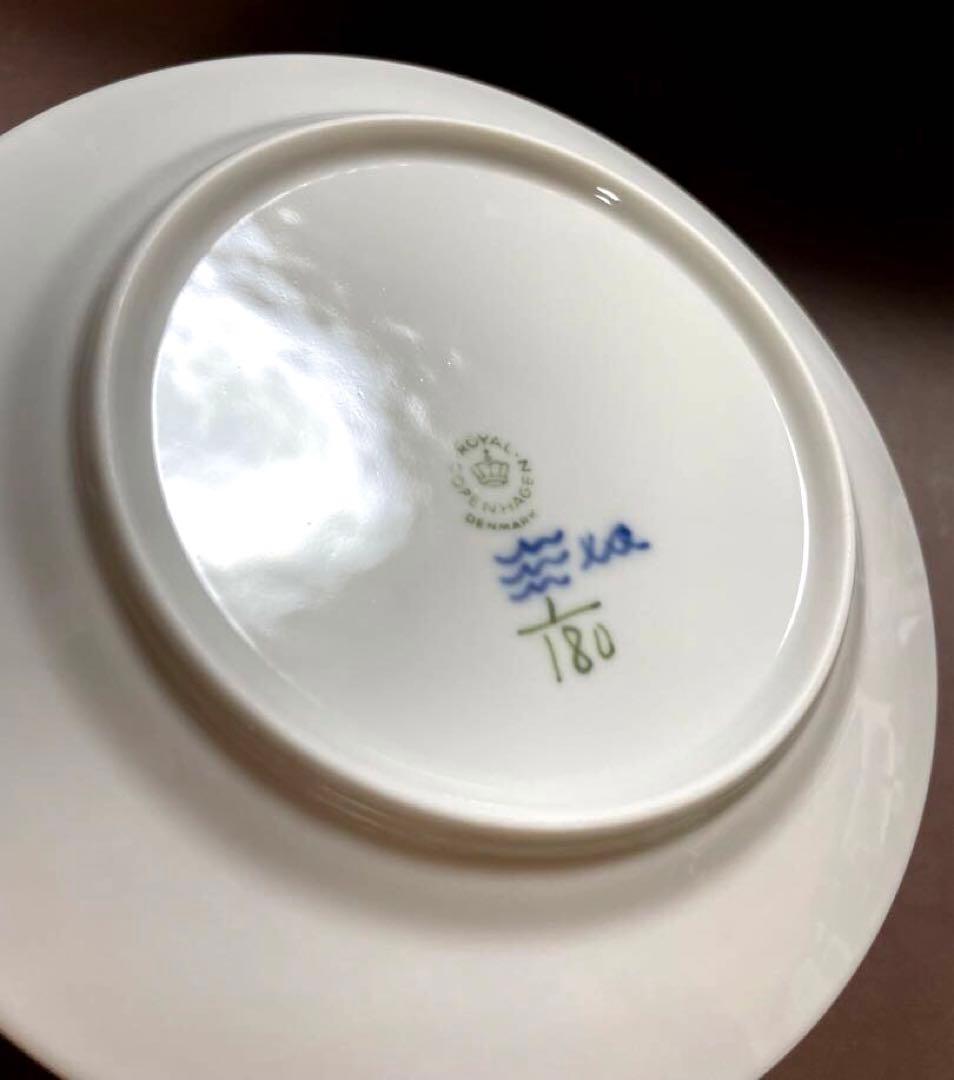 ロイヤルコペンハーゲンブルーフルーテッドプレインプレートペア17c未使用美品