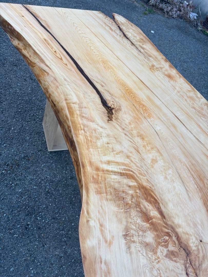 木曽檜　1枚板　杢、レジン