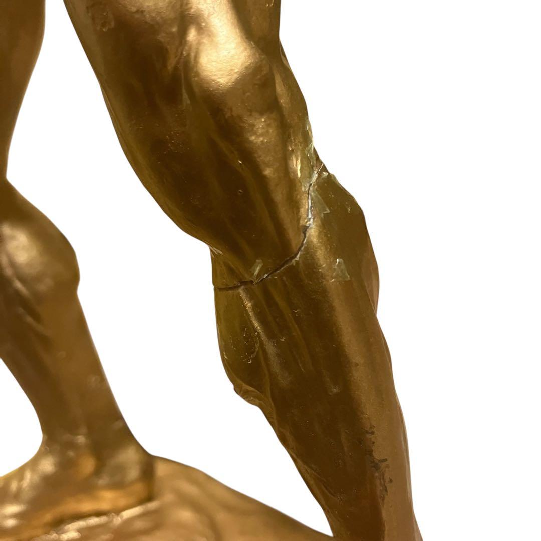 希少　ボディビルダー像　マッスル　筋肉美　ボディビル　トロフィー USA製 黄金