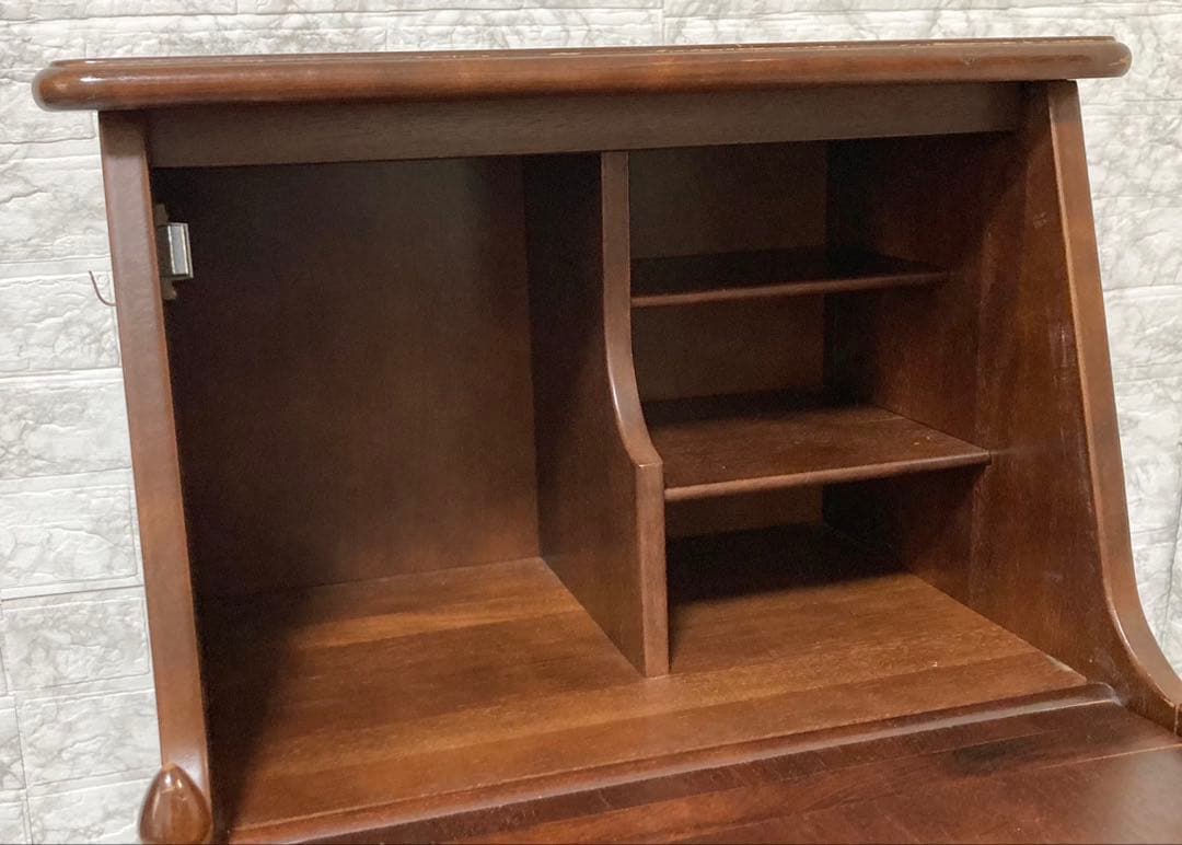 【希少品 送料込】オールドカリモク ライティングビューロー 収納棚 ヴィンテージ