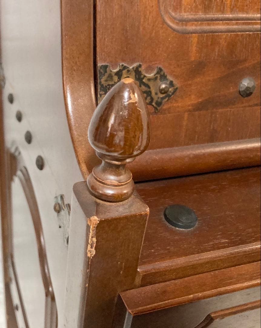 【希少品 送料込】オールドカリモク ライティングビューロー 収納棚 ヴィンテージ