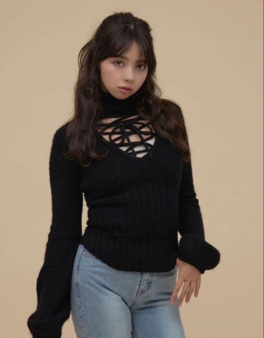 andmary Lulu set tops black　試着のみ