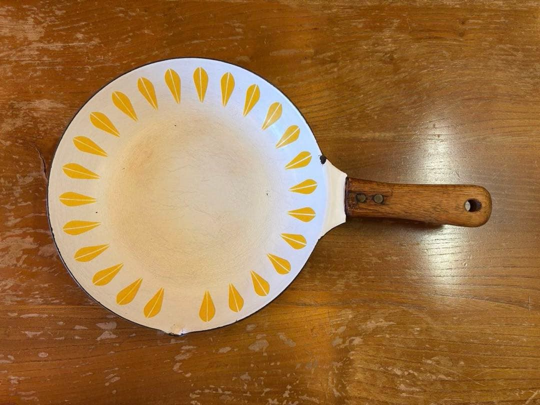 【希少】キャサリンホルム ロータス フライパン イエロー｜北欧ヴィンテージ