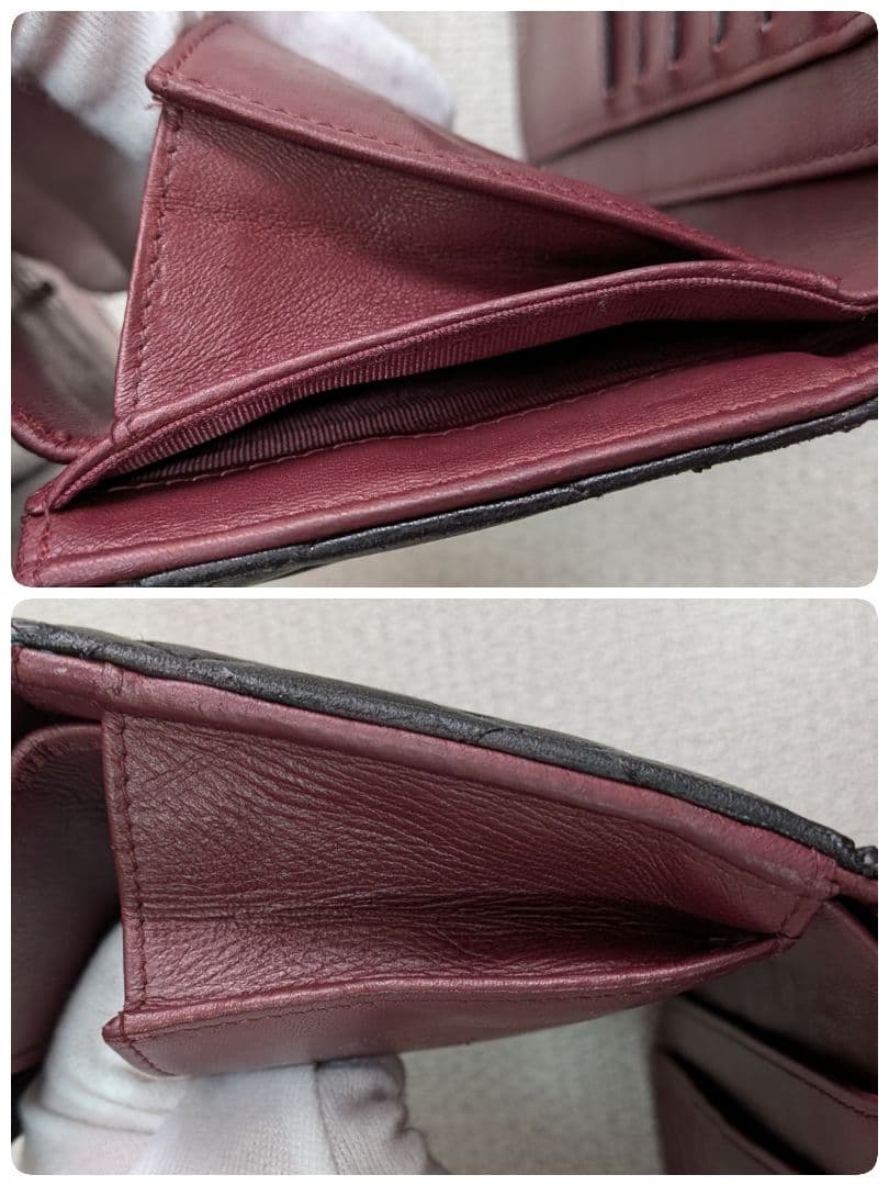 シャネル　マトラッセ　黒　三つ折り長財布　ラムスキン　シルバーココ　チェーン