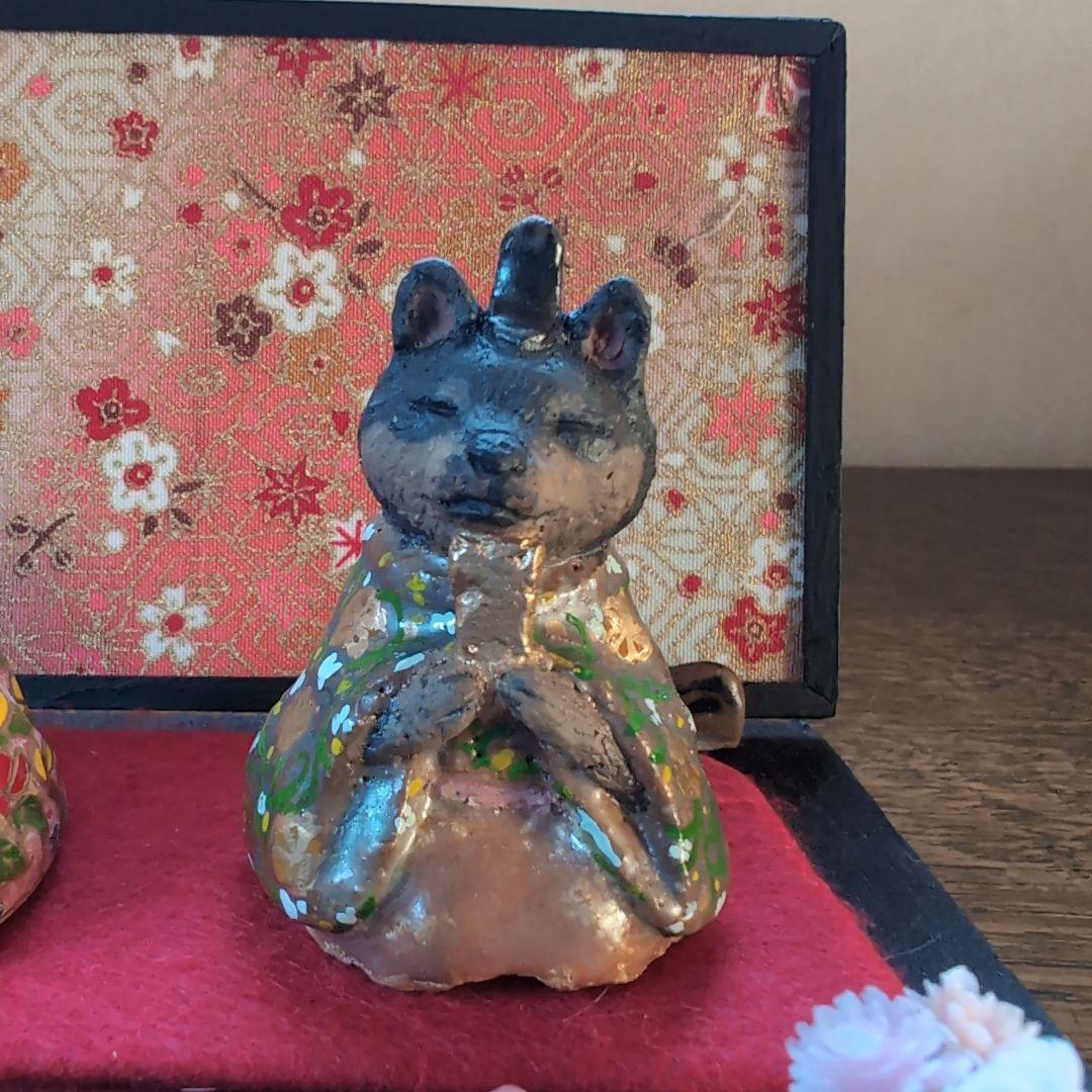 柴犬の雛人形2 陶器製 伝統的スタイル