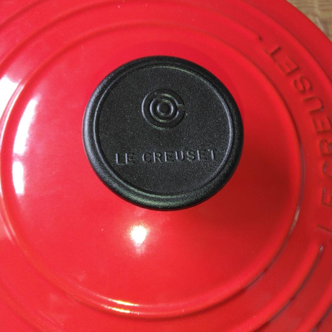 【未使用】ル・クルーゼ LE CREUSET ココット・ロンド18cm レッド系